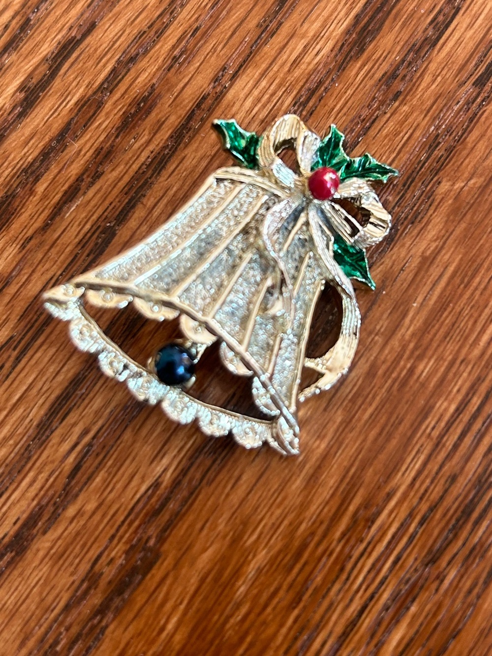 Vintage Gerry's Christmas Holiday Bell Pin Brooch